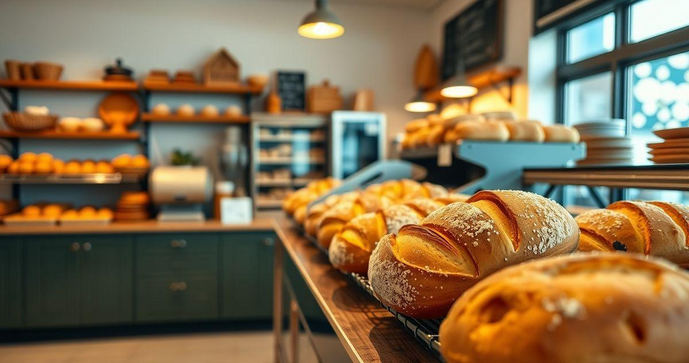 Balcão para panificadora: organização e exposição de produtos