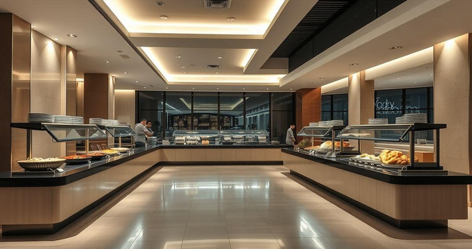 Balcão para self service: praticidade para restaurantes e refeitórios Balcão para self service: praticidade para restaurantes e refeitórios